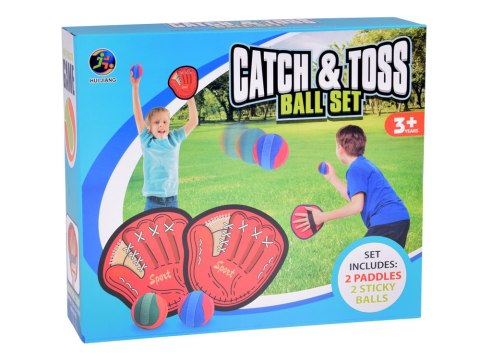 JOKOMISIADA Gra sportowa Catchball zestaw 2 x Tarcza + 2 piłki Idealna zabawa SP0829
