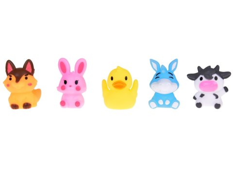 JOKOMISIADA Gumowe pacynki na palec Zwierzątka z FARMY - zestaw 5 figurek ZA5600
