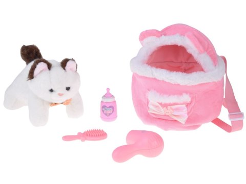 JOKOMISIADA Mięciutki KOTEK z efektem bicia serca i wyginanymi łapkami w plecaku ZA5593