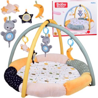 JOKOMISIADA Miękka mata edukacyjna z pałąkiem CHMURKA w stonowanych kolorach ZA5590