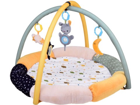 JOKOMISIADA Miękka mata edukacyjna z pałąkiem CHMURKA w stonowanych kolorach ZA5590