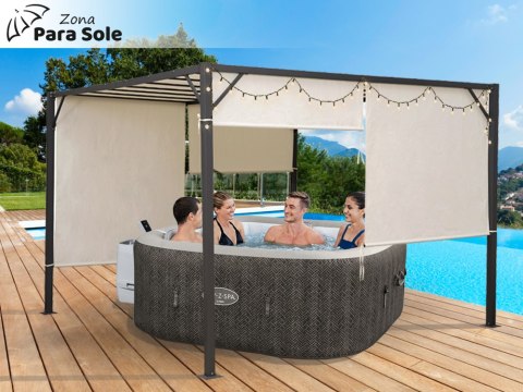 JOKOMISIADA PERGOLA ogrodowa Para Sole ZONA Altana tarasowa 3x3x2m ROLETY SP0836