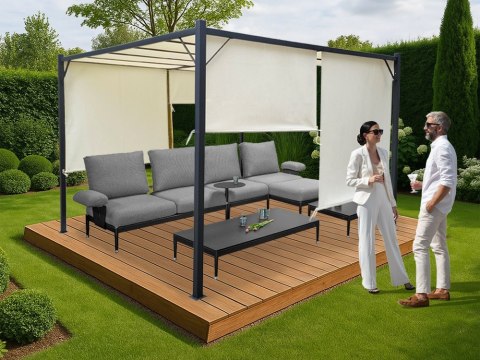 JOKOMISIADA PERGOLA ogrodowa Para Sole ZONA Altana tarasowa 3x3x2m ROLETY SP0836