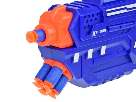 JOKOMISIADA Pistolet Shotgun 2w1 + Naboje piankowe żelowe Tarcza Okulary Puszki ZA5564