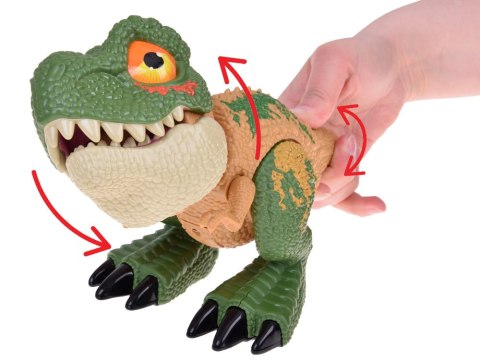 JOKOMISIADA Ruchomy DINOZAUR Tyranozaur Rex Dźwięk + światło ZIELONY ZA5589