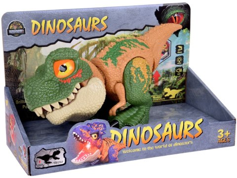 JOKOMISIADA Ruchomy DINOZAUR Tyranozaur Rex Dźwięk + światło ZIELONY ZA5589