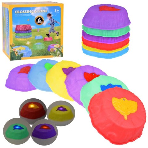 JOKOMISIADA Świecąca ścieżka sensoryczna - kamienie do treningu równowagi 6 szt. SP0828