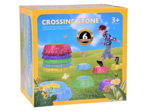 JOKOMISIADA Świecąca ścieżka sensoryczna - kamienie do treningu równowagi 6 szt. SP0828