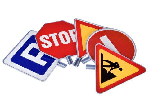 JOKOMISIADA Zestaw edukacyjny - Znaki drogowe do zabawy dla dzieci ZA5608