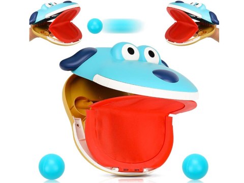 JOKOMISIADA Zestaw sportowy - gra zręcznościowa Wyrzutnia PIES + 4 piłki ZA5604