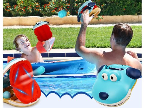 JOKOMISIADA Zestaw sportowy - gra zręcznościowa Wyrzutnia PIES + 4 piłki ZA5604