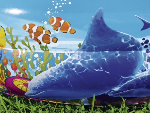 Producent niezdefiniowany Bestawy Basen dmuchany fish'n friends 262 x 157x46cm 54118