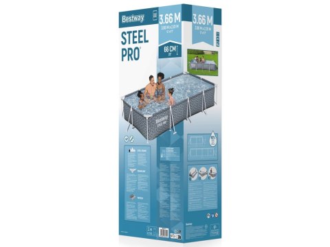 Producent niezdefiniowany Bestway Basen STELAŻOWY 366x201x66cm 7w1 561FV