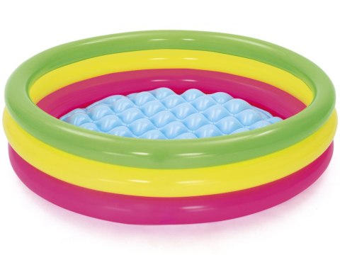 Bestway Bestway tęczowy basen dmuchany brodzik basenik 102cm miękkie dno 51104