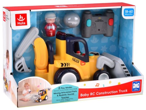 Hola Zdalnie sterowane auto budowlane SPYCHACZ-KOPARKA Dźwięk + światła ZA5669