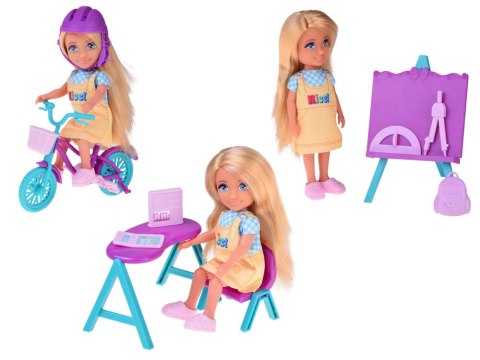 JOKOMISIADA Anlily Duży zestaw RODZINA LALEK Kuchnia i mebelki + szkoła i praca ZA5699