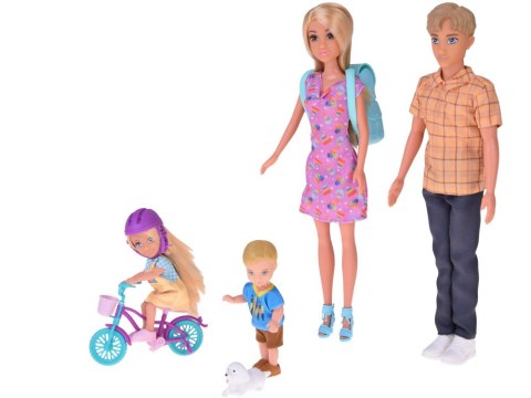 JOKOMISIADA Anlily Duży zestaw RODZINA LALEK Kuchnia i mebelki + szkoła i praca ZA5699