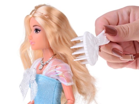 JOKOMISIADA Anlily Lalka Śnieżna Królewna w niebieskiej sukni w śnieżynki ZA5702