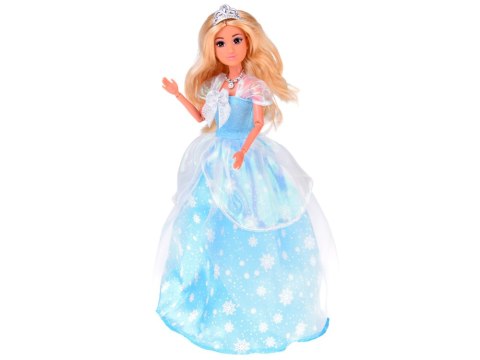 JOKOMISIADA Anlily Lalka Śnieżna Królewna w niebieskiej sukni w śnieżynki ZA5702