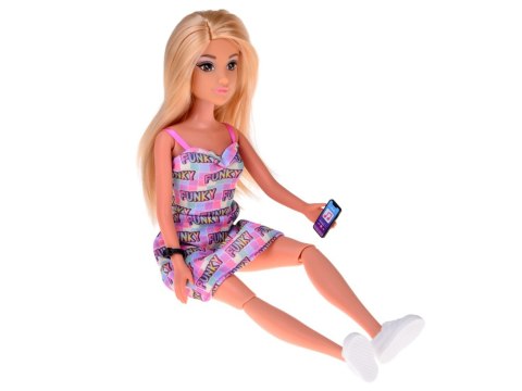 JOKOMISIADA Anlily Lalka turystka na rowerze + telefon i ruchomy selfie stick ZA5698