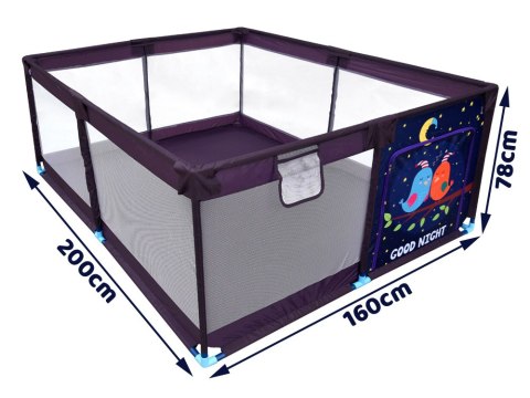 JOKOMISIADA Duży kojec dla dziecka suchy basen 160x200 cm + torba pokrowiec ZA5712