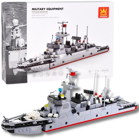 JOKOMISIADA Klocki Techniczne Wange Okręt Type 052D Destroyer Statek 376ele ZA5673