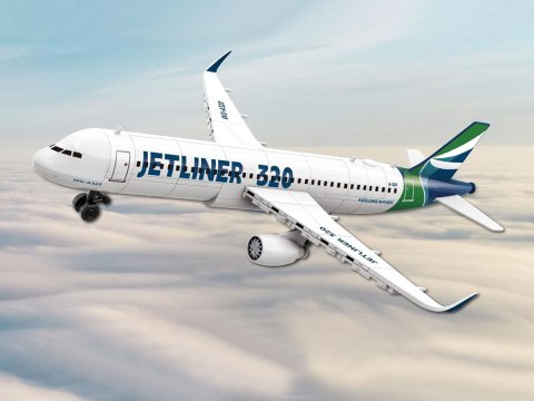 JOKOMISIADA Klocki konstrukcyjne Samolot Jetliner 320 model pasażerski 133 ele ZA5678