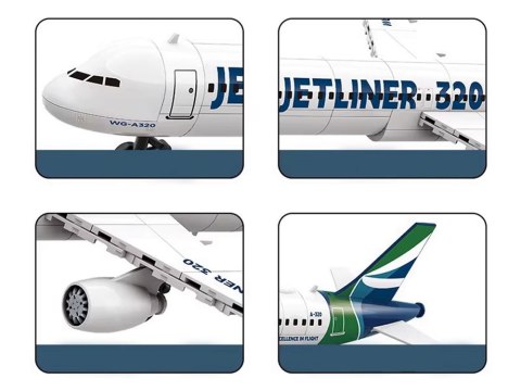 JOKOMISIADA Klocki konstrukcyjne Samolot Jetliner 320 model pasażerski 133 ele ZA5678