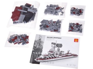 JOKOMISIADA Klocki techniczne Statek Okręt Wojskowy krążownik Varyag 396 ele ZA5674