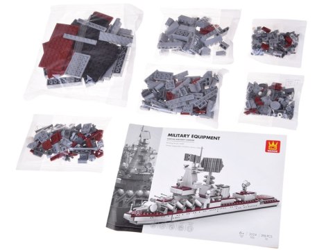 JOKOMISIADA Klocki techniczne Statek Okręt Wojskowy krążownik Varyag 396 ele ZA5674