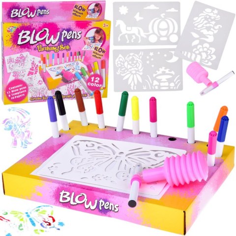 JOKOMISIADA Kreatywny zestaw plastyczny AIRBRUSH - pompka pisaki i szablony ZA5709