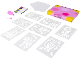 JOKOMISIADA Kreatywny zestaw plastyczny AIRBRUSH - pompka pisaki i szablony ZA5709