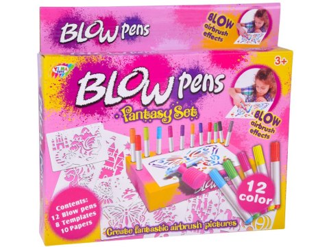 JOKOMISIADA Kreatywny zestaw plastyczny AIRBRUSH - pompka pisaki i szablony ZA5709