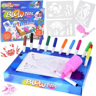 JOKOMISIADA Kreatywny zestaw plastyczny AIRBRUSH - pompka pisaki i szablony ZA5710