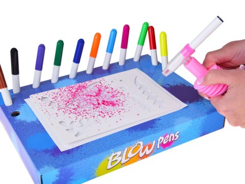 JOKOMISIADA Kreatywny zestaw plastyczny AIRBRUSH - pompka pisaki i szablony ZA5710