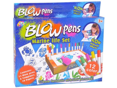 JOKOMISIADA Kreatywny zestaw plastyczny AIRBRUSH - pompka pisaki i szablony ZA5710