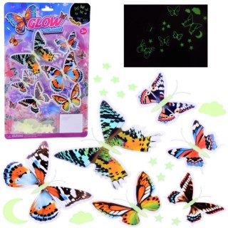 JOKOMISIADA Magiczne Fluorescencyjne Motyle i Gwiazdki - Świecące Naklejki ZA5681