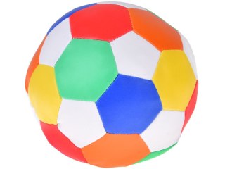 JOKOMISIADA Miękka kolorowa piłka pluszowa ekoskóra 15cm szmacianka ZA5682