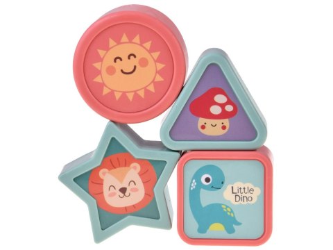 JOKOMISIADA Miękkie Pastelowe Klocki Gumowe z Uroczymi Kaczuszkami Zestaw 30szt. ZA5671