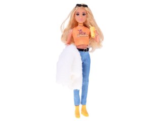 JOKOMISIADA Modna lalka influencerka Anlily zimowy outfit futerko akcesoria ZA5701