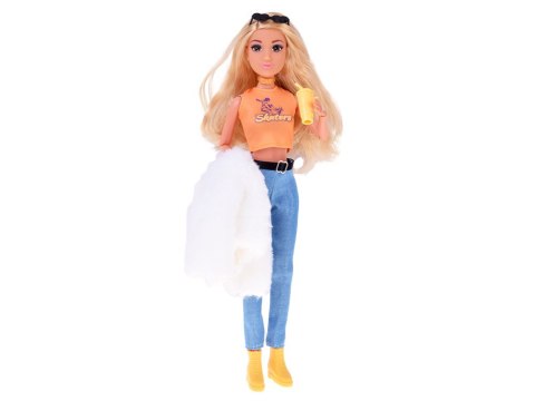 JOKOMISIADA Modna lalka influencerka Anlily zimowy outfit futerko akcesoria ZA5701