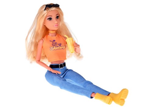 JOKOMISIADA Modna lalka influencerka Anlily zimowy outfit futerko akcesoria ZA5701