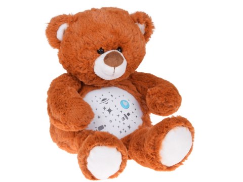 JOKOMISIADA Pluszowy miś projektor gwiazd z kołysankami lampka usypiacz ZA5713