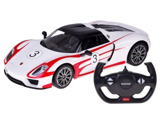 JOKOMISIADA Rastar auto zdalnie sterowane Porsche 918 Spyder 1:14 pilot ośw RC0711