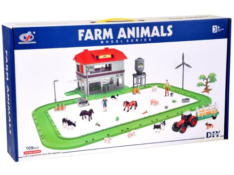 JOKOMISIADA SERIA ZWIERZĘTA FARMA Stodoła z drogą + traktor, figurki i akcesoria ZA5687