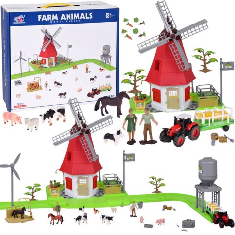 JOKOMISIADA SERIA ZWIERZĘTA FARMA Zestaw WIATRAK młyn 101ele figurki ZA5688
