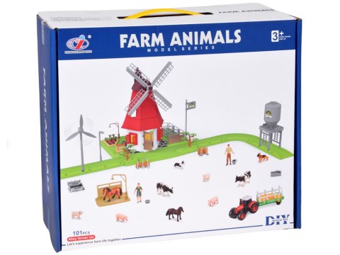 JOKOMISIADA SERIA ZWIERZĘTA FARMA Zestaw WIATRAK młyn 101ele figurki ZA5688