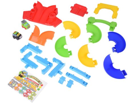 JOKOMISIADA Zestaw Spiralny TOR samochodowy + autko policja i wywrotka 19-ele ZA5692