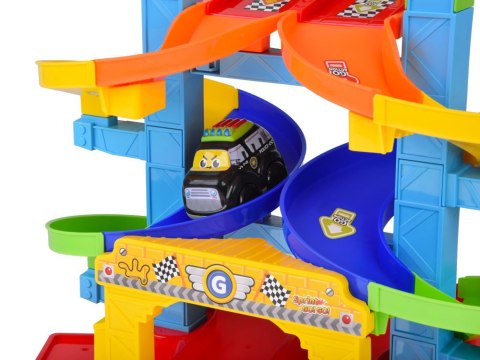 JOKOMISIADA Zestaw Spiralny TOR samochodowy + autko policja i wywrotka 19-ele ZA5692