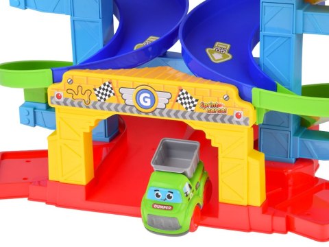 JOKOMISIADA Zestaw Spiralny TOR samochodowy + autko policja i wywrotka 19-ele ZA5692